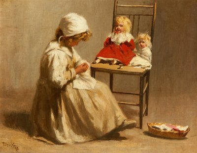 A Girl with Her Dolls, 1895 by Paul Knight